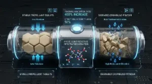 Moisture degrading chemical