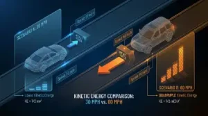 Vehicle kinetic energy comparison